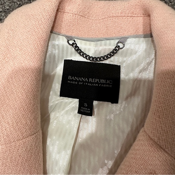 Banana Republic Blush Pink Double Breasted Wool Coat - Picture 5 of 6